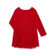 Wonder Nation Toddler Girls Tutu Dress with Long Sleeves, Sizes 12 Months-5T