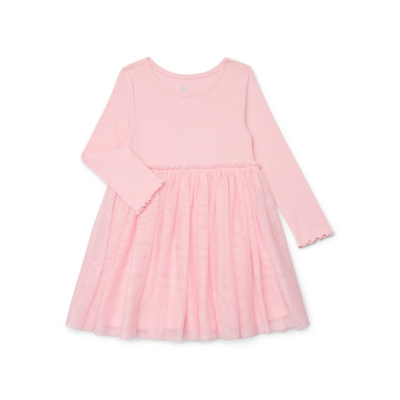 Wonder Nation Toddler Girls Tutu Dress with Long Sleeves, Sizes 12M-5T