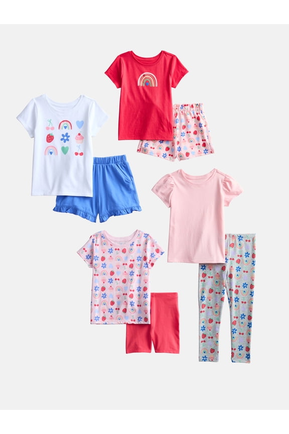 Toddler Girls Mix and Match Outfit Set, 6-Piece, Sizes 18M-5T