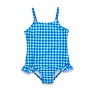 Wonder Nation Toddler Girl One- Piece Ruffle Swimsuit, Sizes 12M-5T
