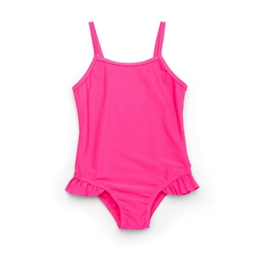 Wonder Nation Toddler Girl One- Piece Ruffle Swimsuit, Sizes 12M-5T