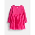 thumbnail image 1 of Wonder Nation Toddler Girls Party Dress with Long Sleeves, Sizes 12M-5T, 1 of 3