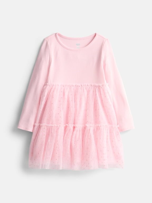 Toddler Girls Party Dress with Long Sleeves, Sizes 12M-5T