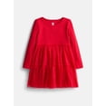 thumbnail image 1 of Wonder Nation Toddler Girls Party Dress with Long Sleeves, Sizes 12M-5T, 1 of 3