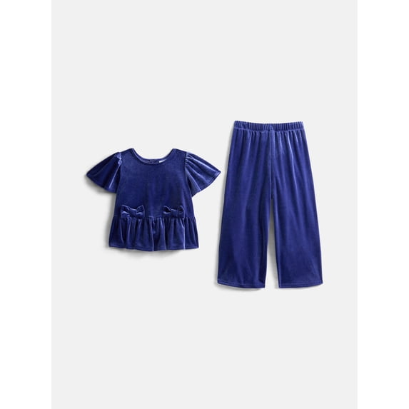 Wonder Nation Toddler Girls Top and Pants Party Set, 2-Piece, Sizes 12M-5T