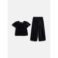 thumbnail image 1 of Wonder Nation Toddler Girls Top and Pants Party Set, 2-Piece, Sizes 12M-5T, 1 of 3