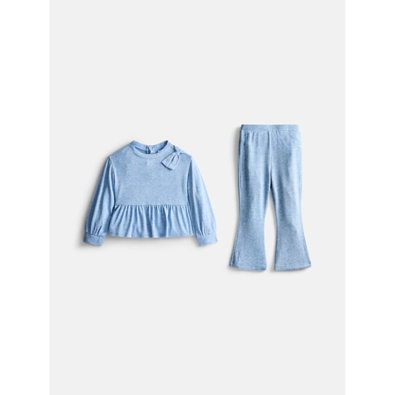 Wonder Nation Toddler Girls Top and Pants Party Set, 2-Piece, Sizes 12M-5T