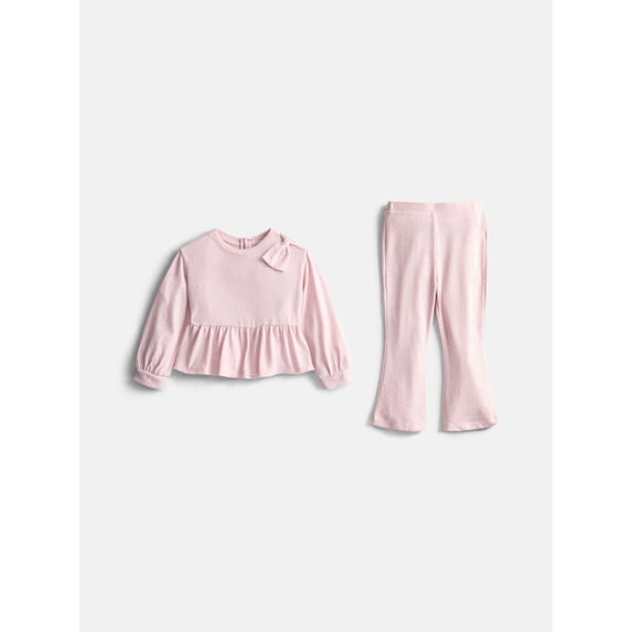 Wonder Nation Toddler Girls Top and Pants Party Set, 2-Piece, Sizes 12M-5T