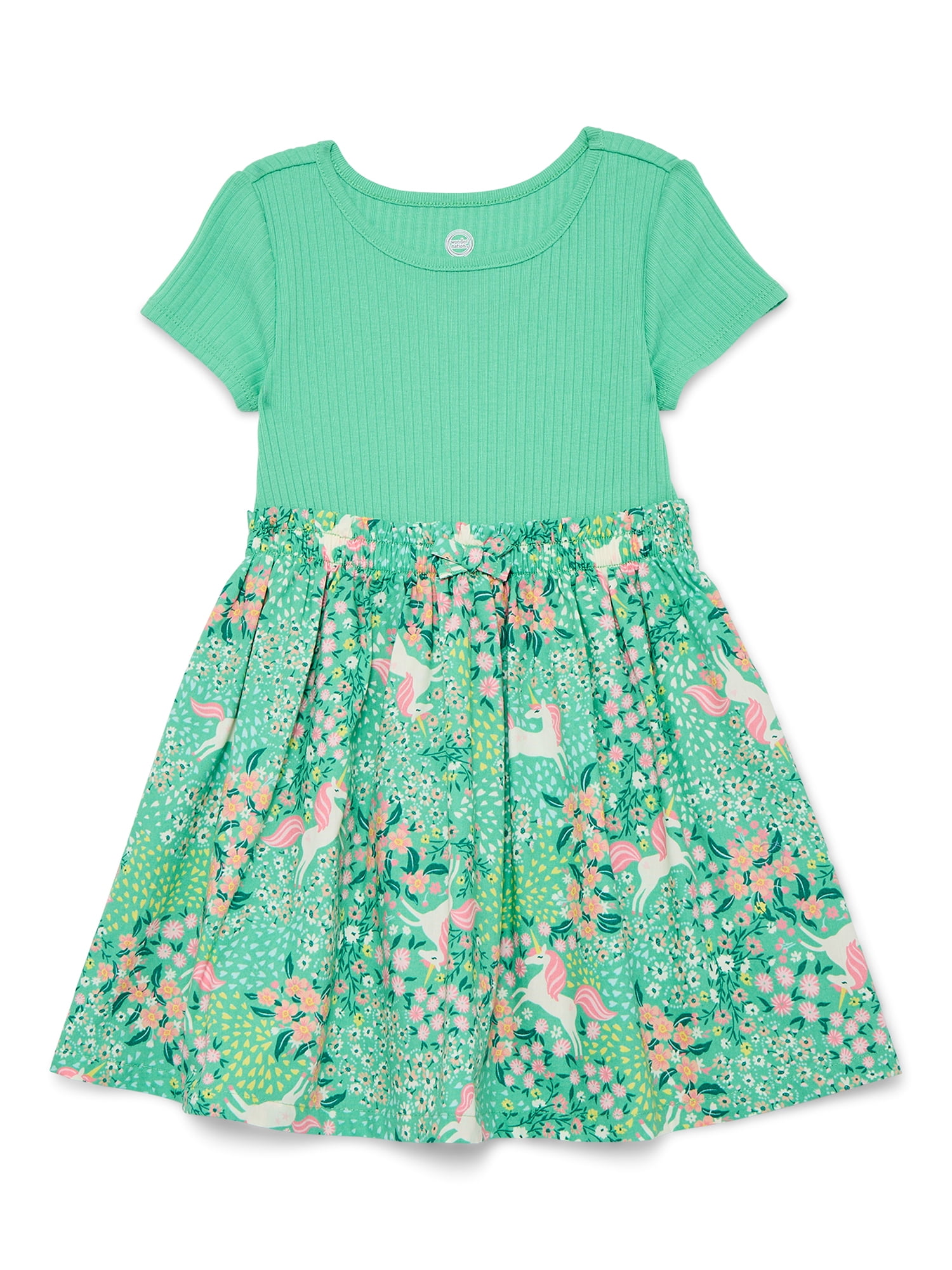 Wonder Nation Toddler Girls Poplin Dress, Sizes 12M-5T