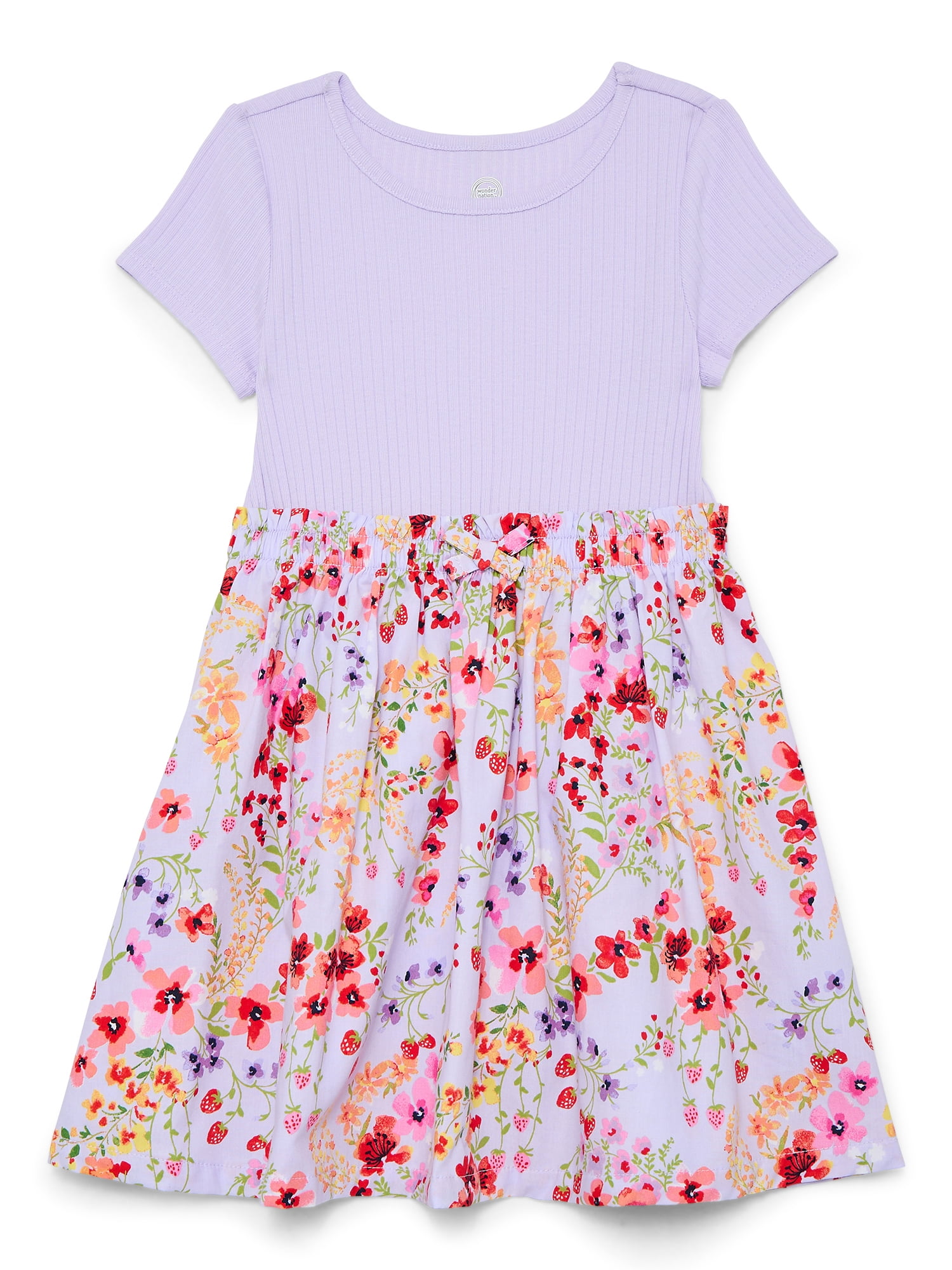 Wonder Nation Toddler Girls Poplin Dress, Sizes 12M-5T
