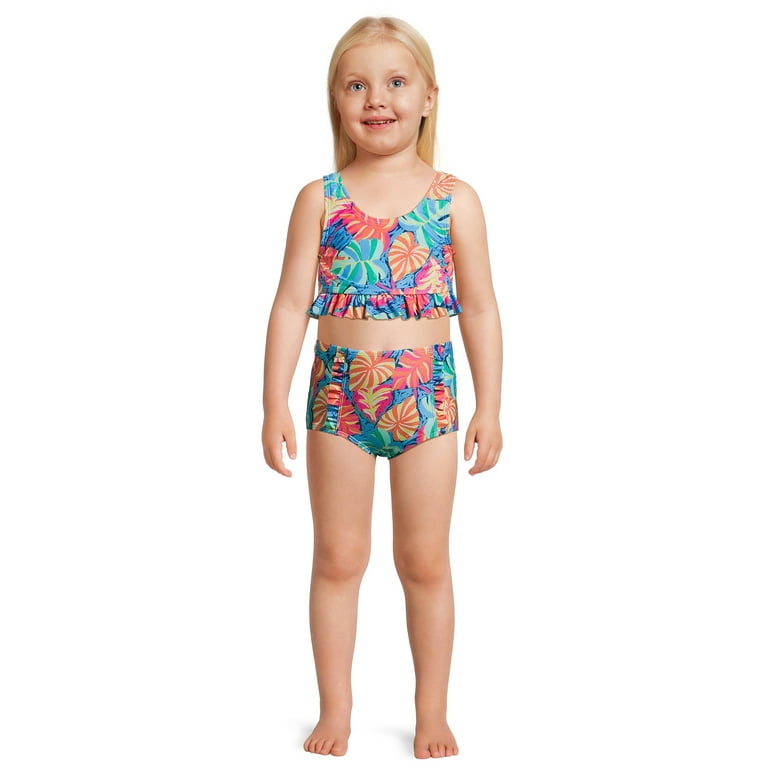 Wonder Nation Toddler Girl Ruffle Bikini Swimsuit Sizes 12M 5T
