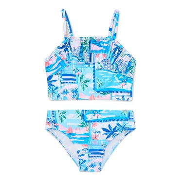 Wonder Nation Toddler Girl Ruffle Bikini, Two-Piece, Sizes 12M-5T