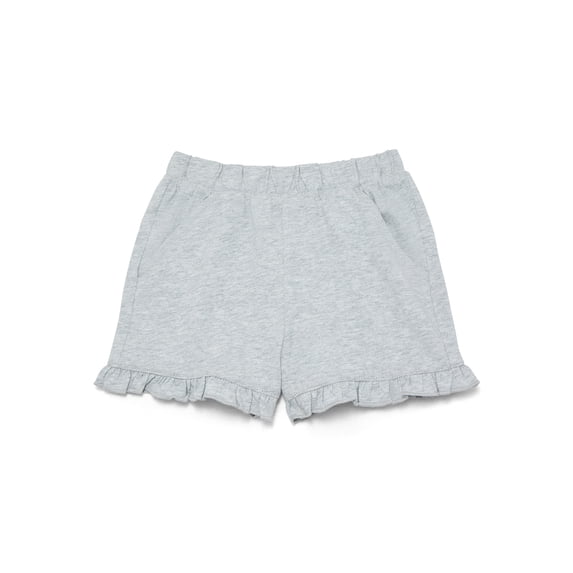Wonder Nation Toddler Girl Ruffle Hem Shorts, Solid and Printed Styles, Sizes 18M-5T