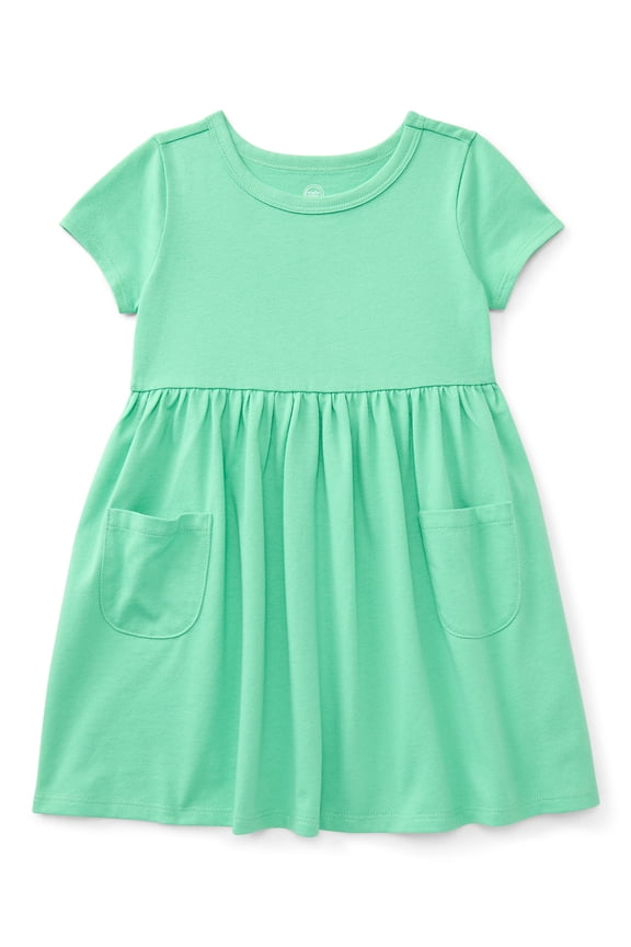 Toddler Girls Play Dress with Short Sleeves, Sizes 12M-5T