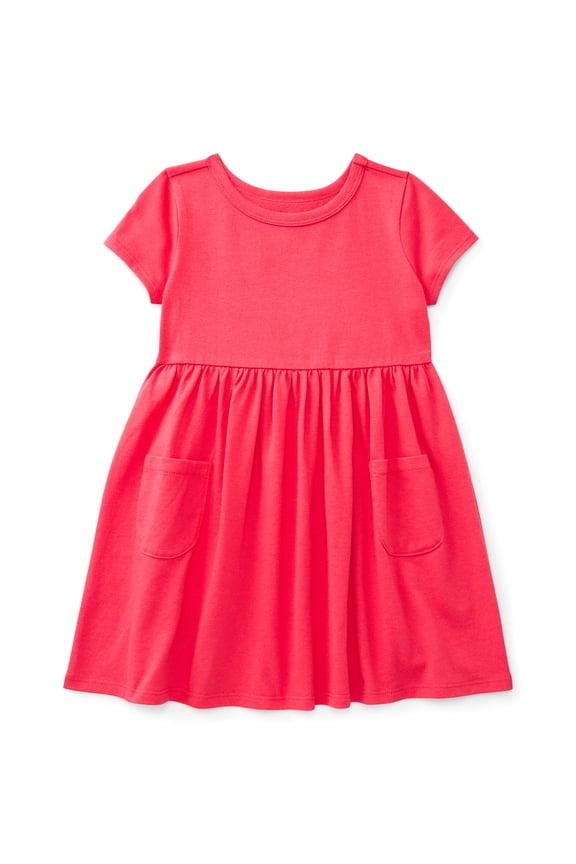 Toddler Girls Play Dress with Short Sleeves, Sizes 12M-5T