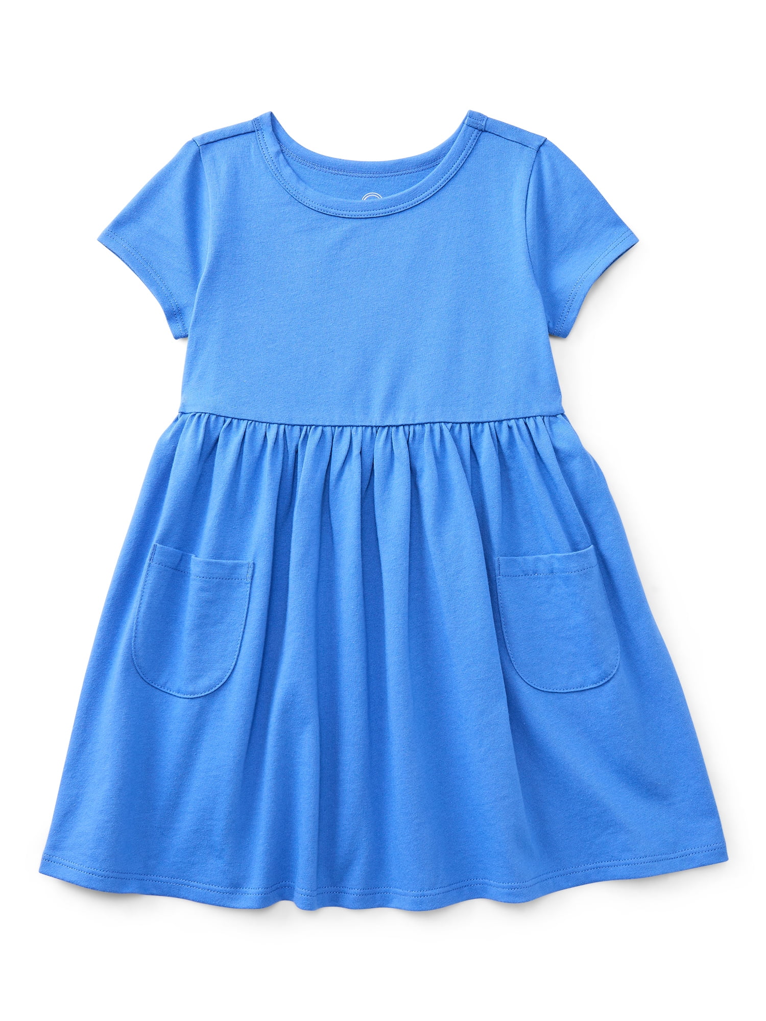 Wonder Nation Toddler Girls Play Dress with Short Sleeves, Sizes 12M-5T