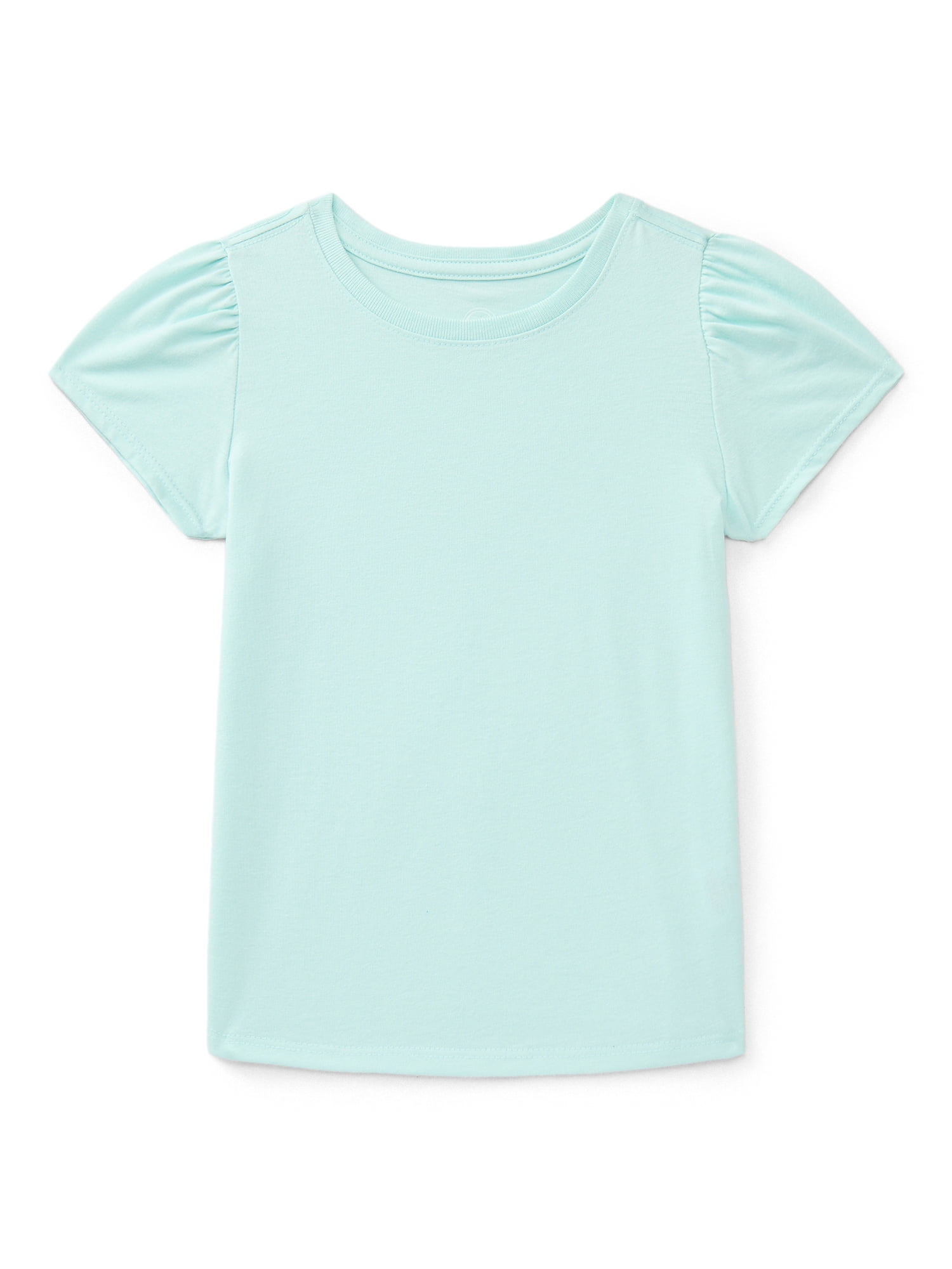 Wonder Nation Toddler Girls Tee with Puff Sleeves, Sizes 18M-5T