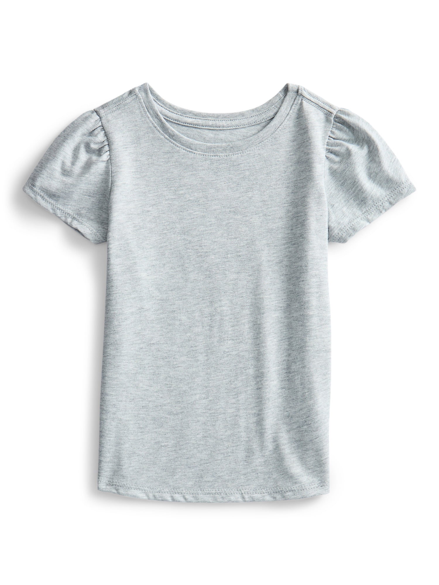 Wonder Nation Toddler Girls Tee with Puff Sleeves, Sizes 18M-5T