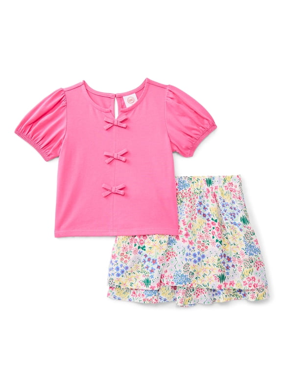 Toddler Girls Top and Skort Set, 2-Piece, Sizes 12M-5T