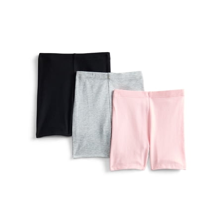 Wonder Nation Toddler Girls Essential Bike Shorts, 3-Pack, Sizes 18M-5T