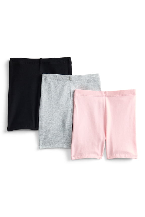 Toddler Girls Essential Bike Shorts, 3-Pack, Sizes 18M-5T