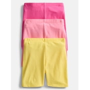 Toddler Girls Essential Bike Shorts, 3-Pack, Sizes 18M-5T