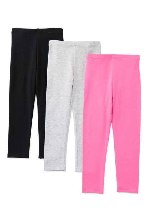 Toddler Girls Solid Essential Leggings, 3-Pack, Sizes 18M-5T