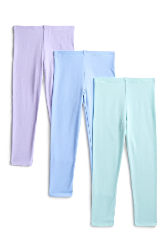 Toddler Girls Solid Essential Leggings, 3-Pack, Sizes 18M-5T