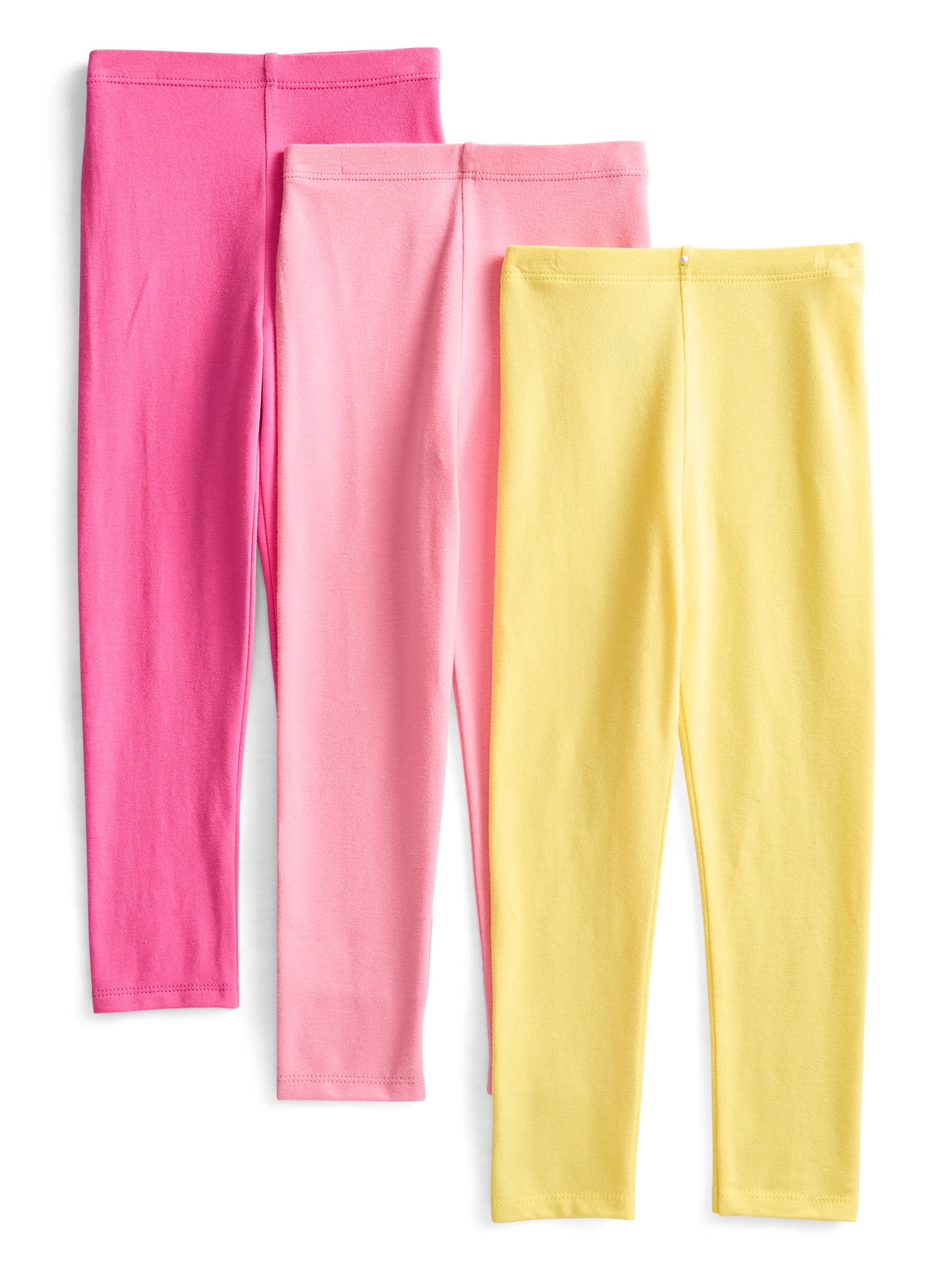 Wonder Nation Toddler Girls Solid Essential Leggings, 3-Pack, Sizes 18M-5T
