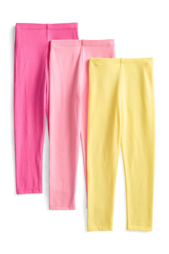 Toddler Girls Solid Essential Leggings, 3-Pack, Sizes 18M-5T