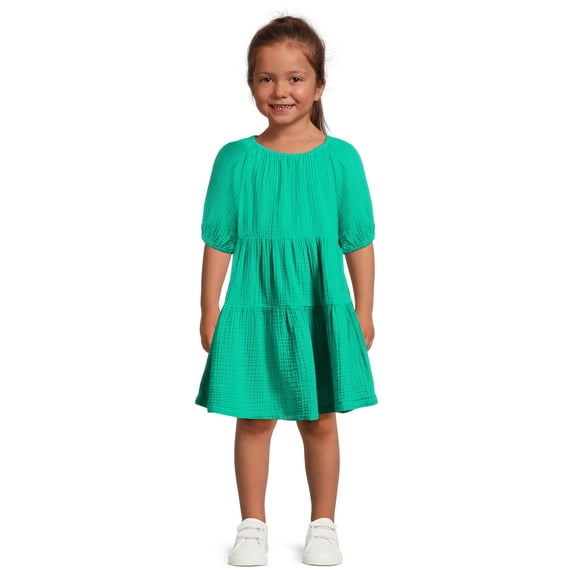 Wonder Nation Toddler Girl Tiered Dress, Sizes 12M-5T