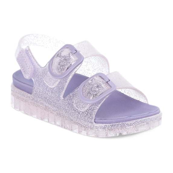 Wonder Nation Toddler Girls Two Buckle Jelly Sandals
