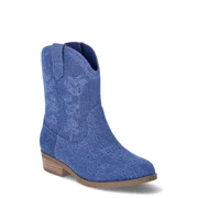 Wonder Nation Girls Embroidered Western Boots, Sizes 11-5