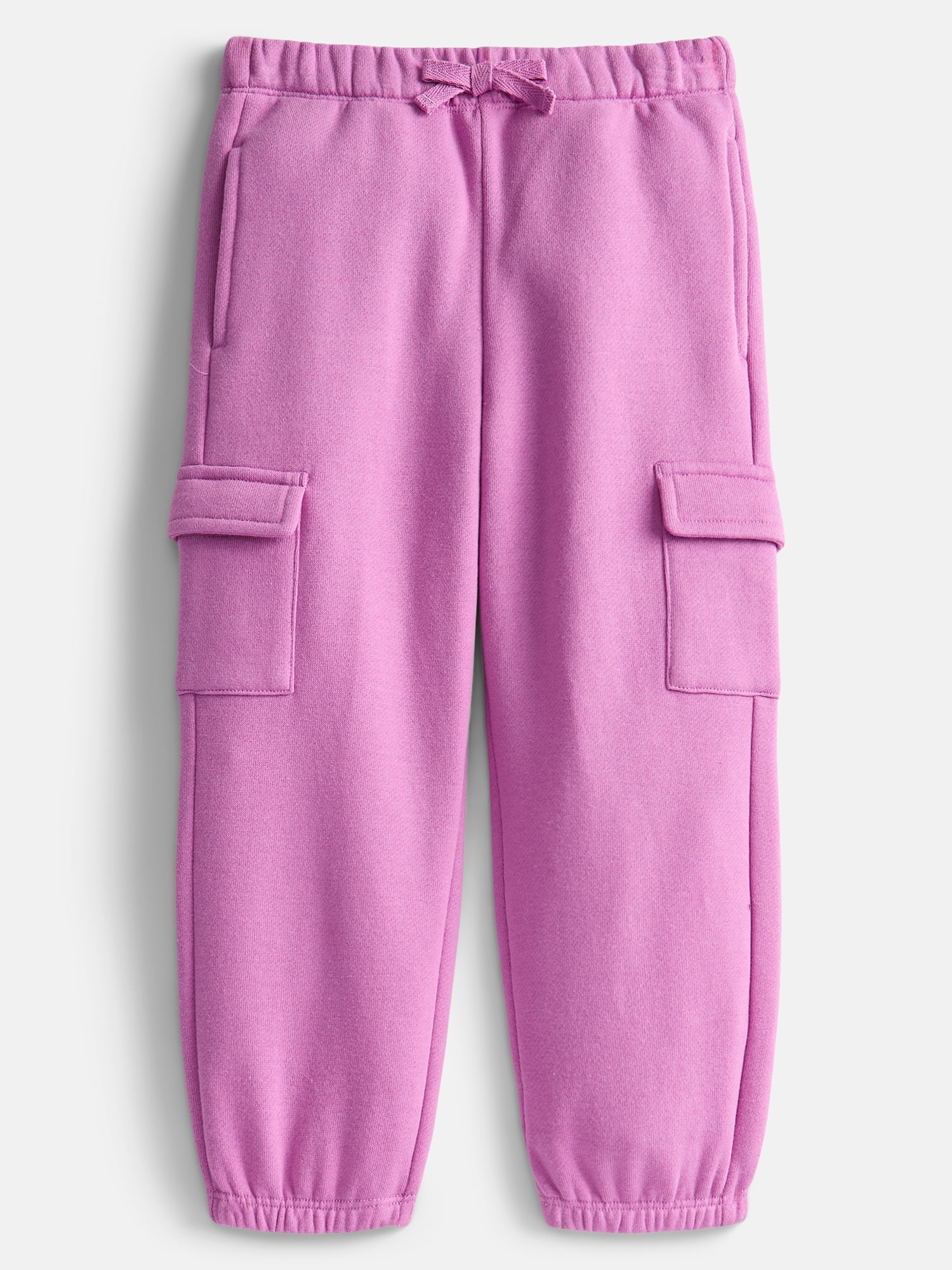 Wonder Nation Toddler Girls Fleece Cargo Jogger Sweatpants, Sizes 12M-5T
