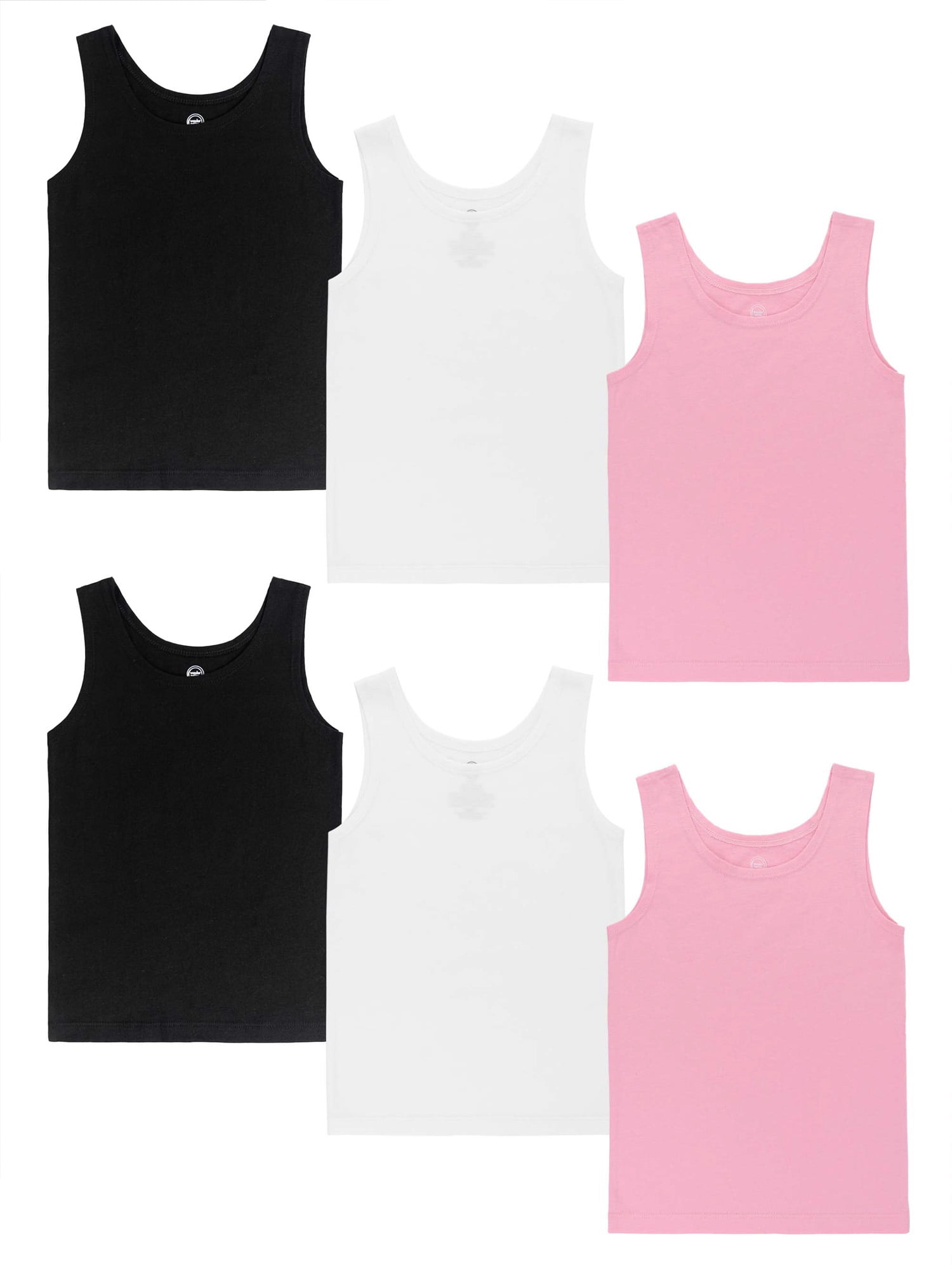 Wonder Nation Toddler Girl's Cotton Tank Tops 6-Pack Sizes 2T-3T
