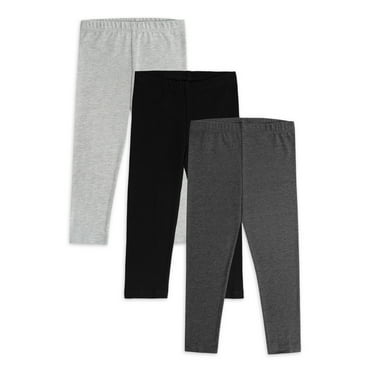 Wonder Nation Toddler Girl's Full-Length Knit Leggings, 3-Pack, Sizes 2T-5T