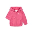 thumbnail image 1 of Wonder Nation Toddler Girls Full Zip Hoodie, Sizes 12M-5T, 1 of 6