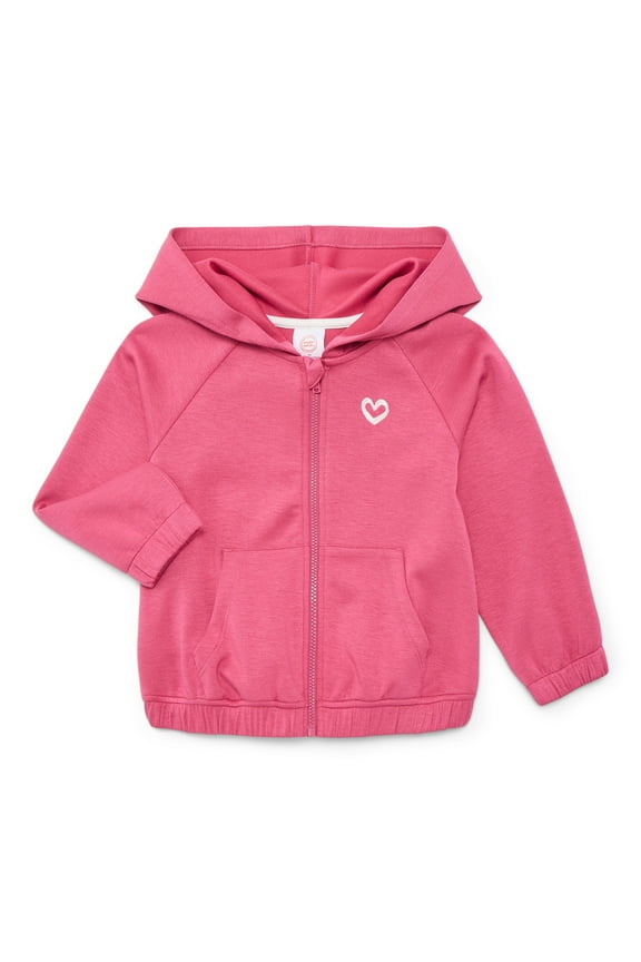 Toddler Girls Full Zip Hoodie, Sizes 12M-5T