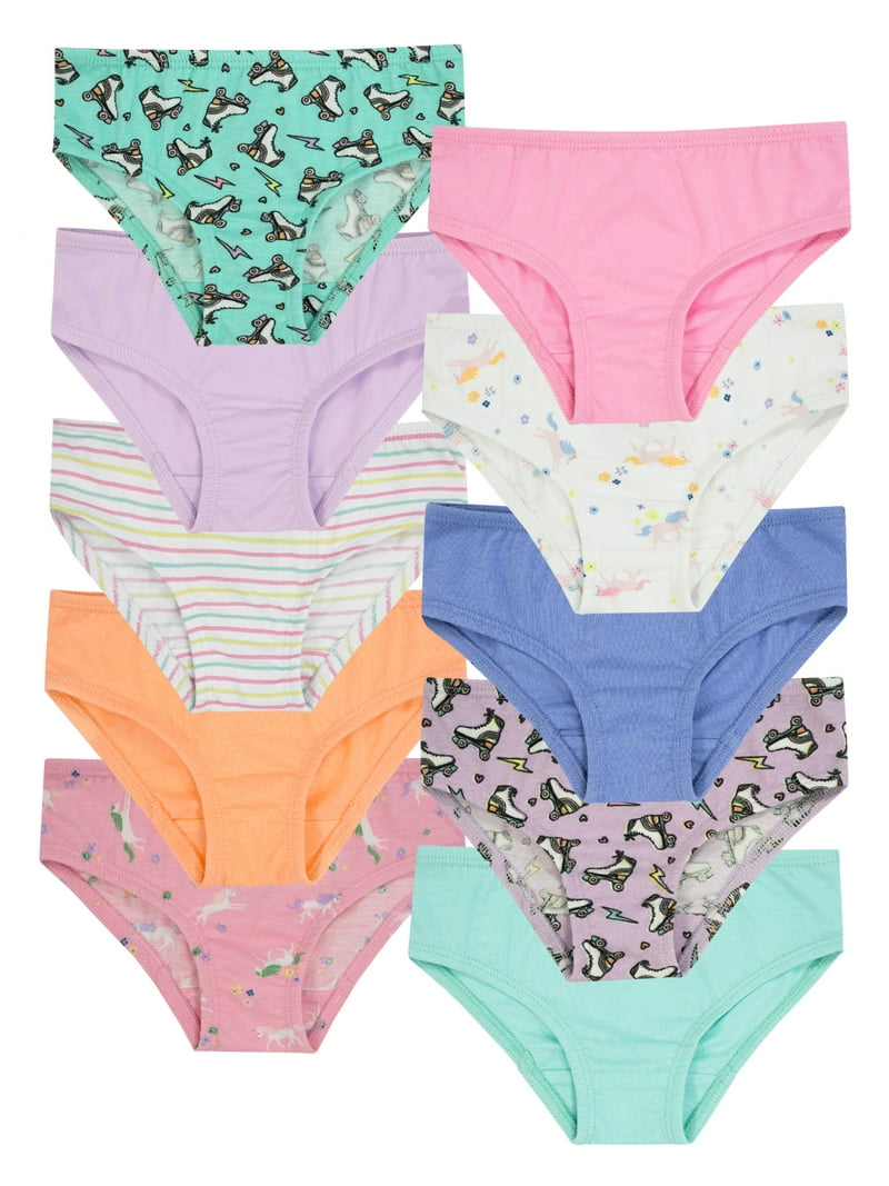 Wonder Nation Toddler Girl's Hipster Underwear, 10-Pack