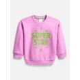 thumbnail image 1 of Wonder Nation Toddler Girls Graphic Crewneck Pullover with Long Sleeves, Sizes 12M-5T, 1 of 3