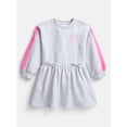 thumbnail image 1 of Wonder Nation Toddler Girls Embroidered Graphic Fleece Dress with Long Sleeves, Sizes 12M-5T, 1 of 3