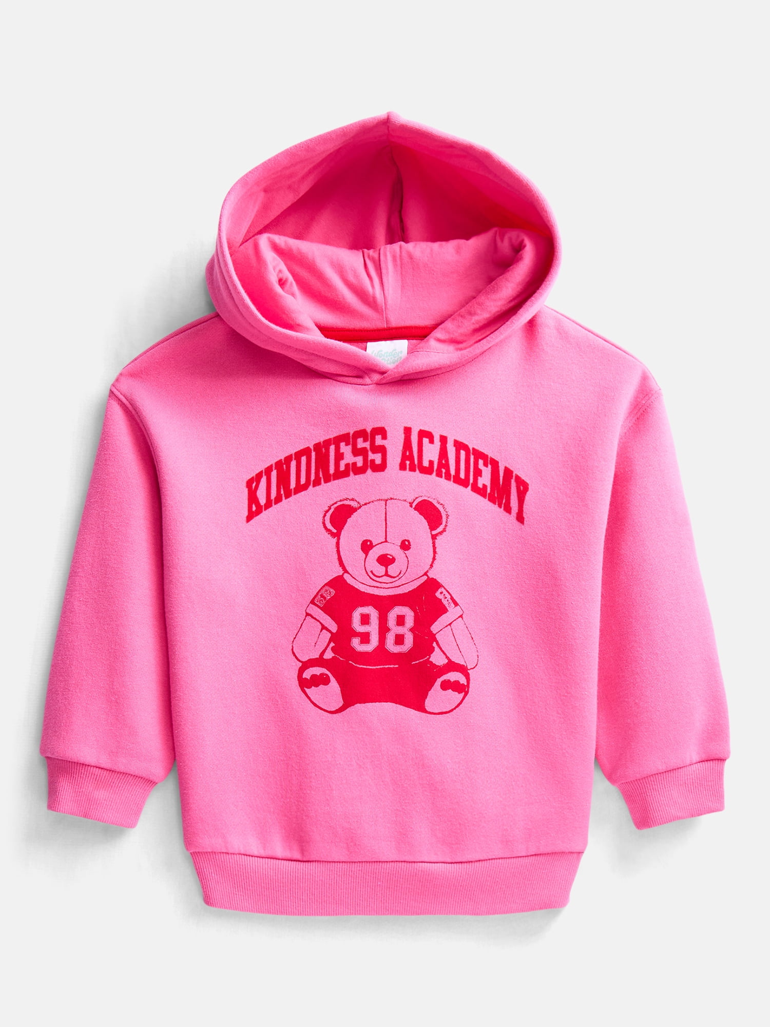 Wonder Nation Toddler Girls Graphic Hoodie with Long Sleeves, Sizes 12M-5T