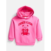 Wonder Nation Toddler Girls Graphic Hoodie with Long Sleeves, Sizes 12M-5T