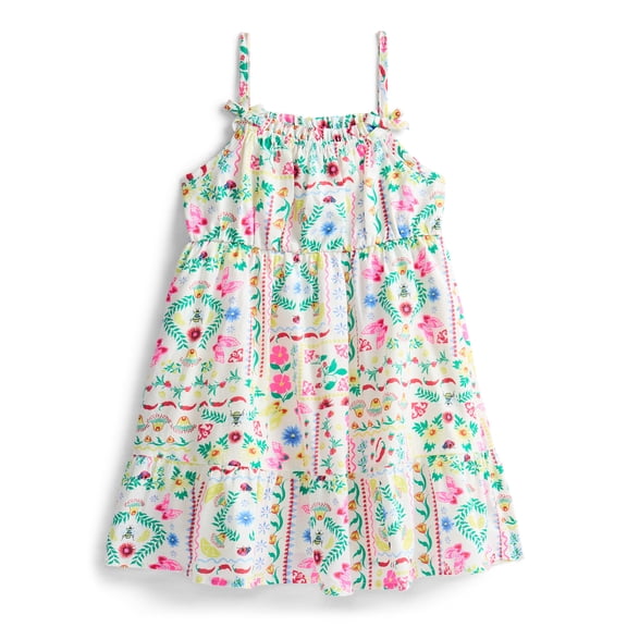 Wonder Nation Toddler Girls Sleeveless Allover Print Dress, Sizes 12M-5T