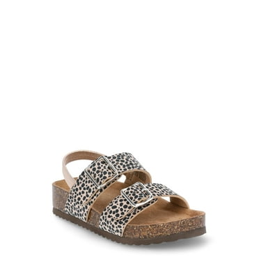 Wonder Nation Toddler Girls 2 Buckle Footbed Sandal