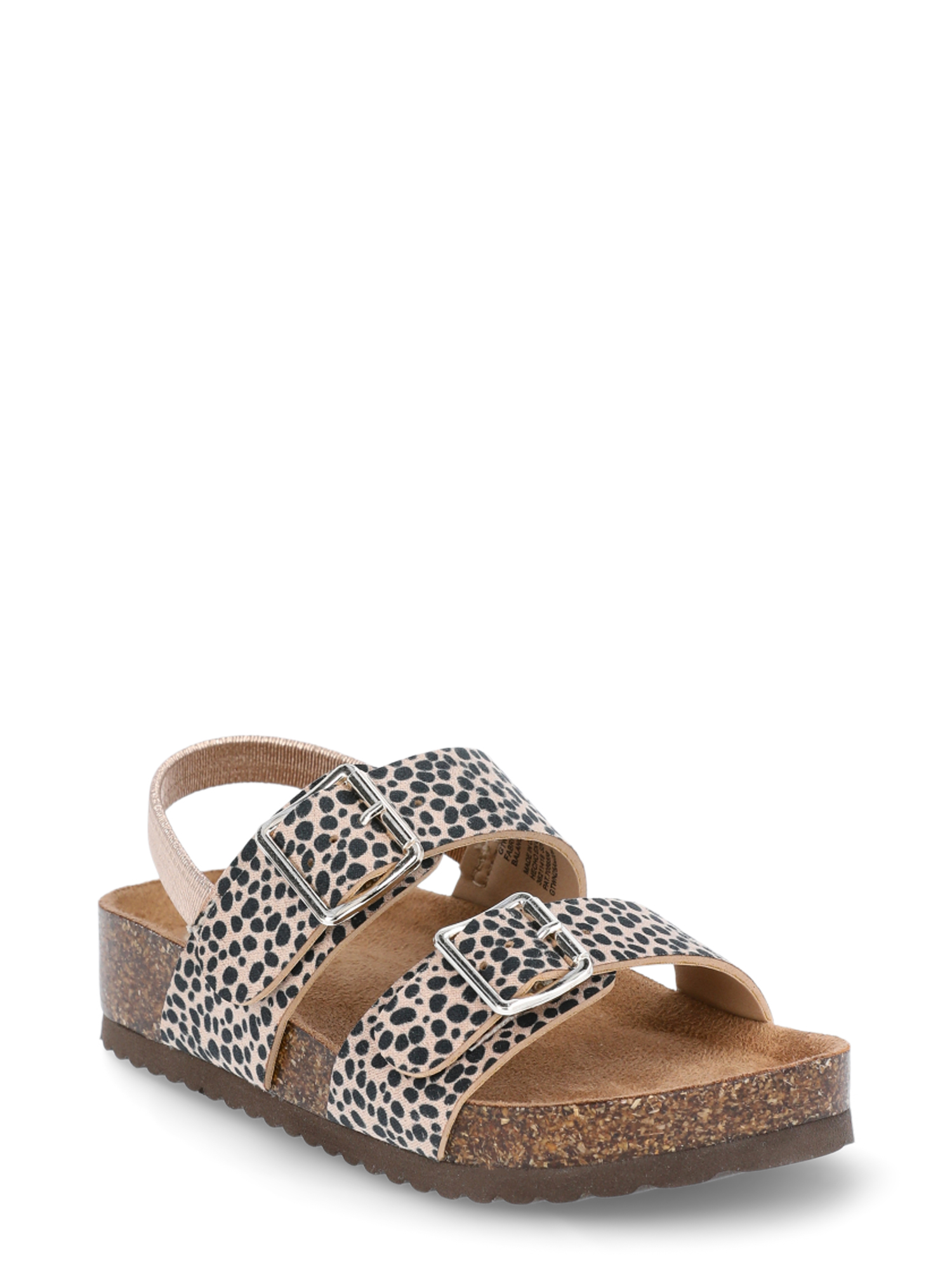Wonder Nation Toddler Girls' 2-Buckle Footbed Sandal