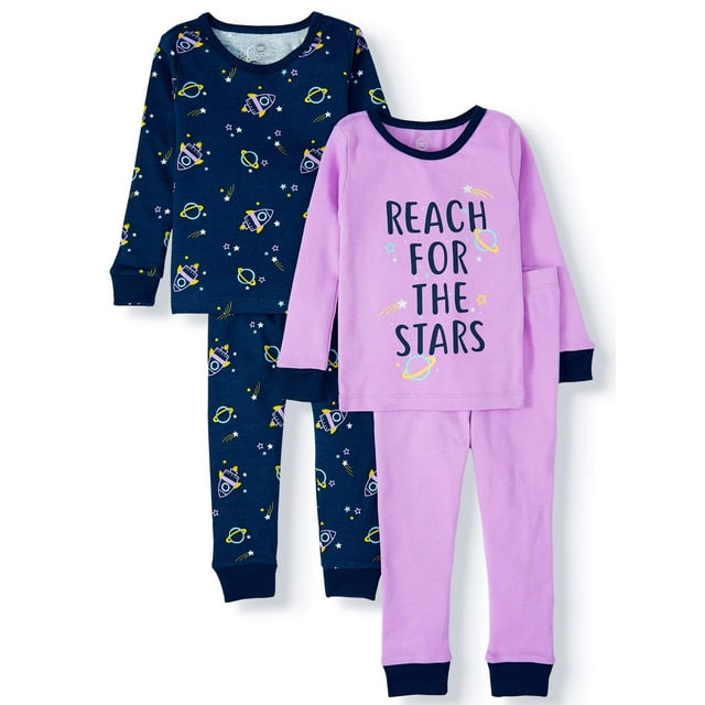 Wonder Nation Toddler Girls 2pc Pj Set