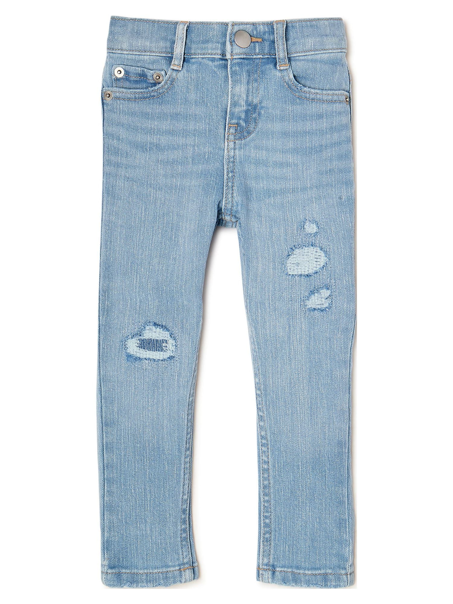 【WONDER WONDER】Nylon Denim Reversible Clr 2Way Wide Pt Wonder Nation Toddler Boy's Knit Denim Jeans, Sizes 12M-5T