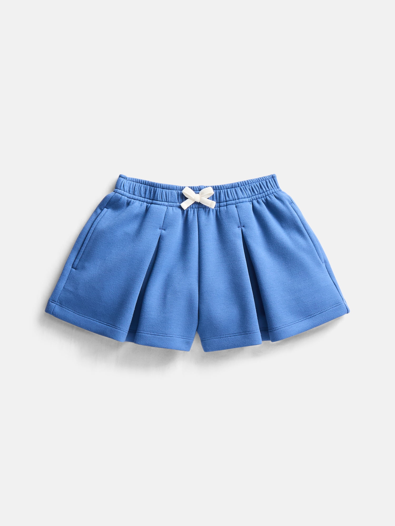 Wonder Nation Toddler Girls Athletic Pleated Shorts with Bow, Sizes 12M-5T