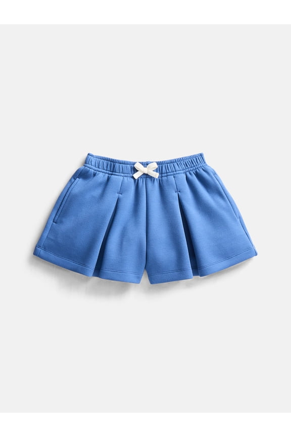 Toddler Girls Athletic Pleated Shorts with Bow, Sizes 12M-5T